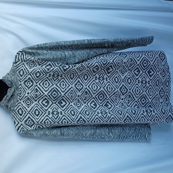 9H15 STCL Black White Knit Cowl Neck long sweater/Sweatshirt Sz L - Picture 4 of 5